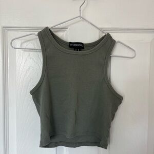 COPY - Cropped, High Neck Tank Top